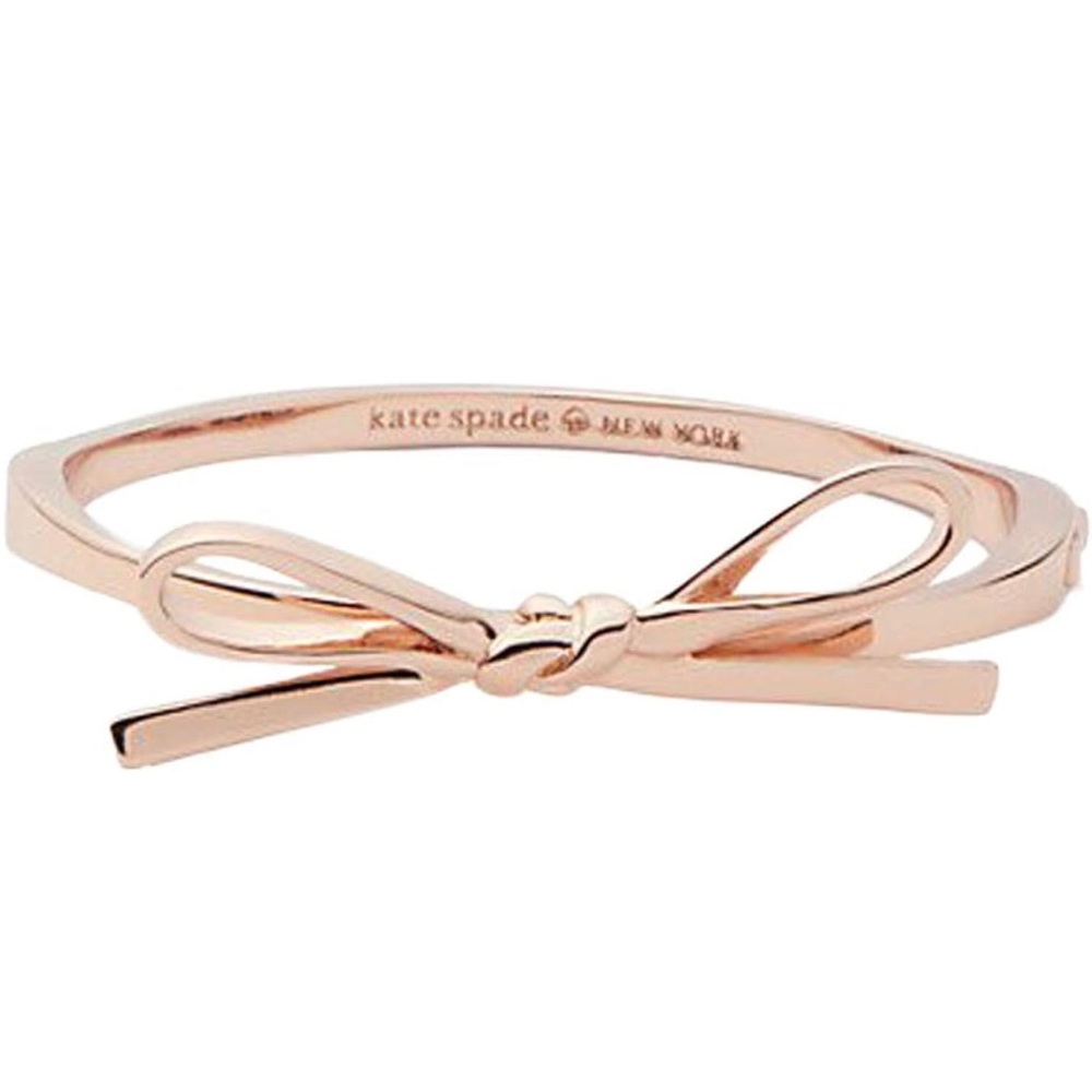 Kate Spade Skinny Mini Bow Bangle Bracelet Rose Gold